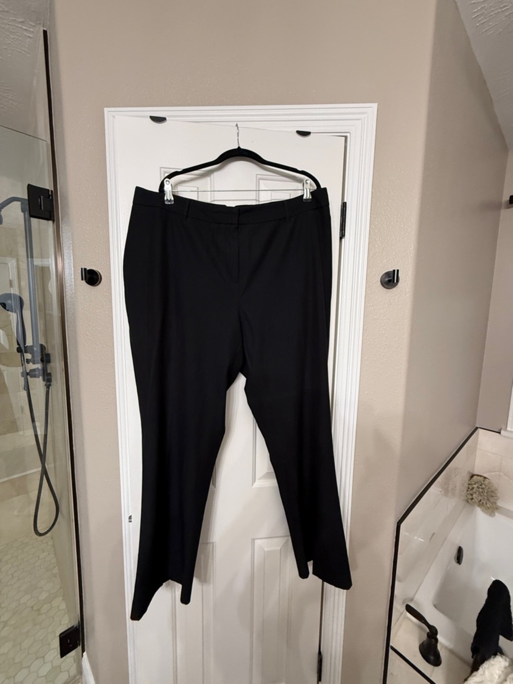 Avenue Black Straight-Leg Work Trousers